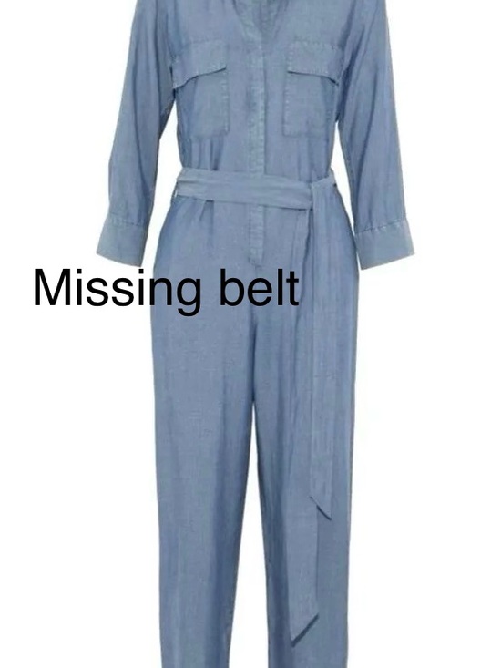 L'AGENCE Pants - L'AGENCE Chambray Blue collared Button-Front jumpsuit size 0